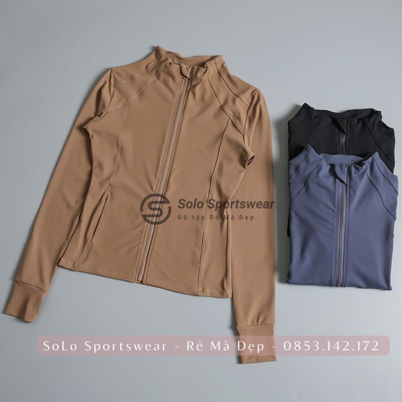 Áo Khoác Gym Yoga Ôm Body CÓ TÚI Thể Thao Nữ ❤️𝑯𝑨̀𝑵𝑮 𝑿𝑰̣𝑵❤️ Thun POLYCo Giãn Siêu Tôn Dáng Thoải Mái 𝙎𝙤𝙡𝙤 𝙎𝙥𝙤𝙧𝙩𝙨𝙬𝙚𝙖𝙧 308