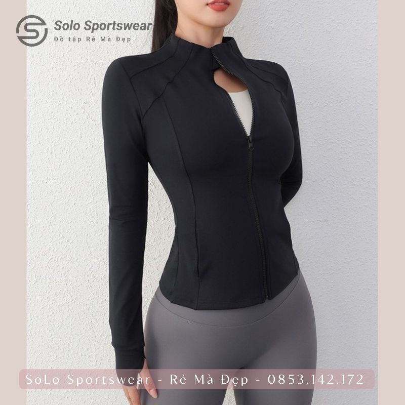 Áo Khoác Gym Yoga Ôm Body CÓ TÚI Thể Thao Nữ ❤️𝑯𝑨̀𝑵𝑮 𝑿𝑰̣𝑵❤️ Thun POLYCo Giãn Siêu Tôn Dáng Thoải Mái 𝙎𝙤𝙡𝙤 𝙎𝙥𝙤𝙧𝙩𝙨𝙬𝙚𝙖𝙧 308