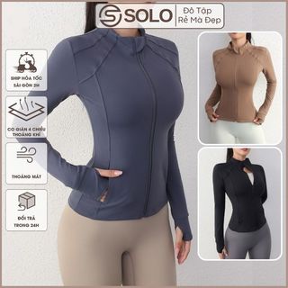 Áo Khoác Gym Yoga Ôm Body CÓ TÚI Thể Thao Nữ ❤️𝑯𝑨̀𝑵𝑮 𝑿𝑰̣𝑵❤️ Thun POLYCo Giãn Siêu Tôn Dáng Thoải Mái 𝙎𝙤𝙡𝙤 𝙎𝙥𝙤𝙧𝙩𝙨𝙬𝙚𝙖𝙧 308