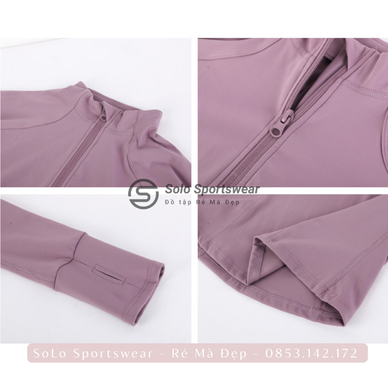 Áo Tập Gym Yoga Thun Ôm Body Trơn Dài Tay Thao Nữ Co Giãn Thoáng Mát Cực Tôn Dáng Siêu Đẹp Solo Sportswear 4322