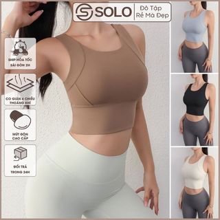 Áo Bra Tập Gym Yoga Croptop Thun Poly CÓ MÚT Thể Thao Nữ Co Giãn ThoángTôn Dáng 𝙎𝙤𝙡𝙤𝙎𝙥𝙤𝙧𝙩𝙨𝙬𝙚𝙖𝙧 1211