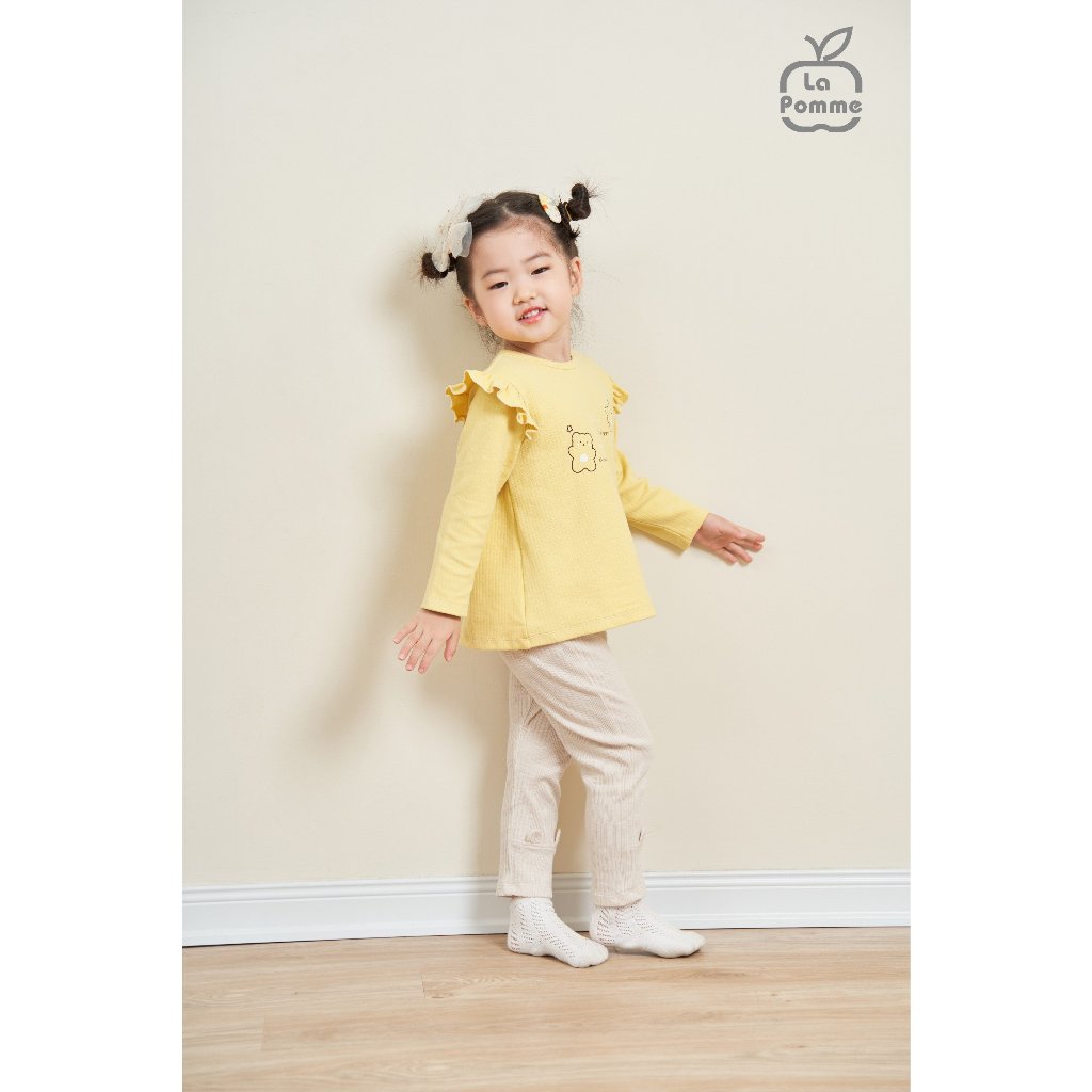 Bộ dài tay La Pomme Gấu trắng chụp hình cho bé từ 6 tháng- 5 tuổi