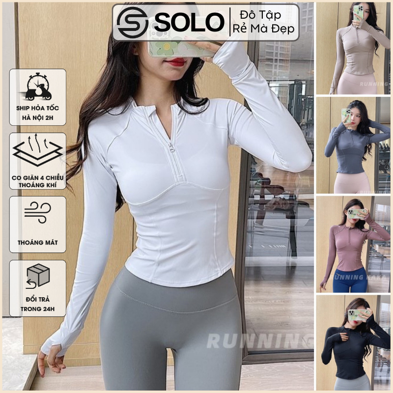 Áo Thun Ôm Body Dài Tay PILATES Thể Thao Nữ Tập Gym Yoga GOLF Thun Co Giãn Thoáng Mát Cực Tôn Dáng 𝐆𝐘𝐌𝐒𝐓𝐎𝐑𝐄 4322