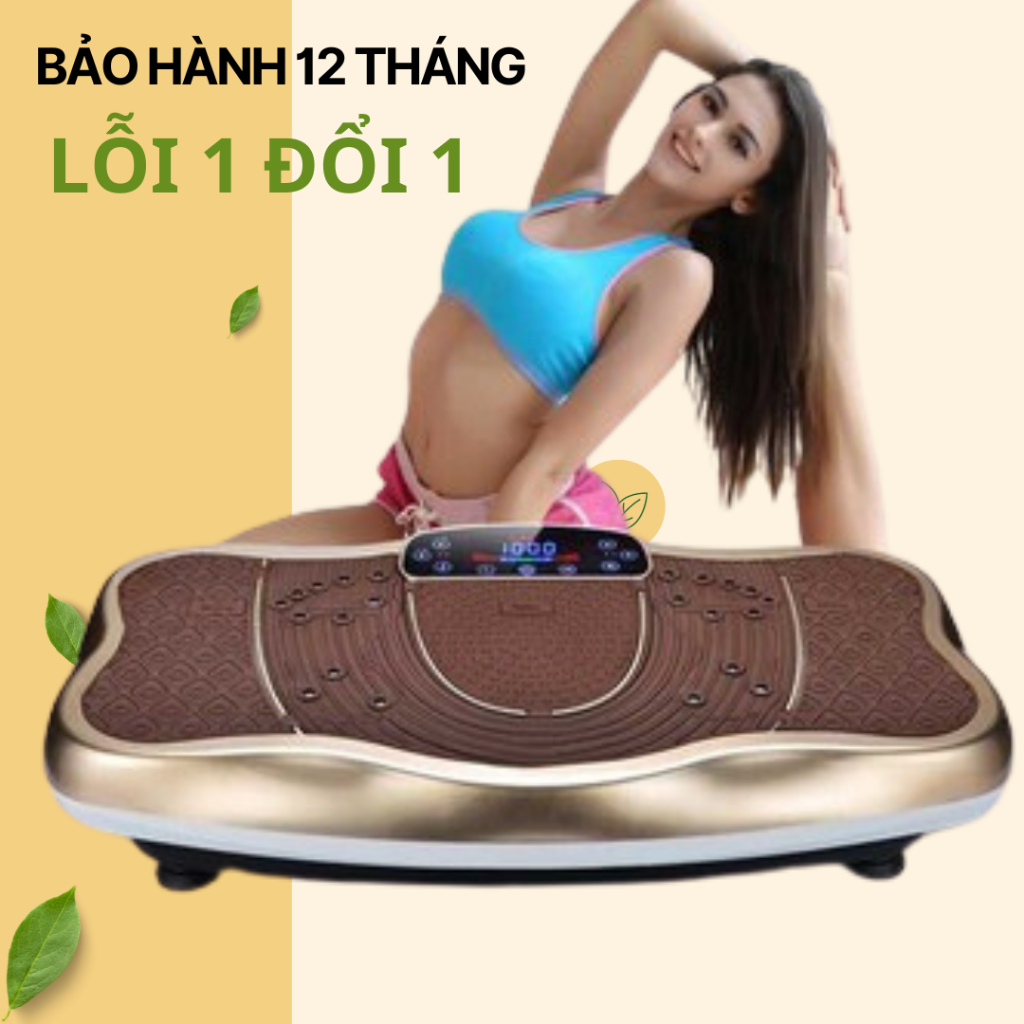 Máy Rung Toàn Thân Relax Giảm Cân Hiệu Quả, Máy Rung Lắc Toàn Thân Có Loa Bluetooth Điều Khiển Từ Xa Dây Tập Kháng Lực