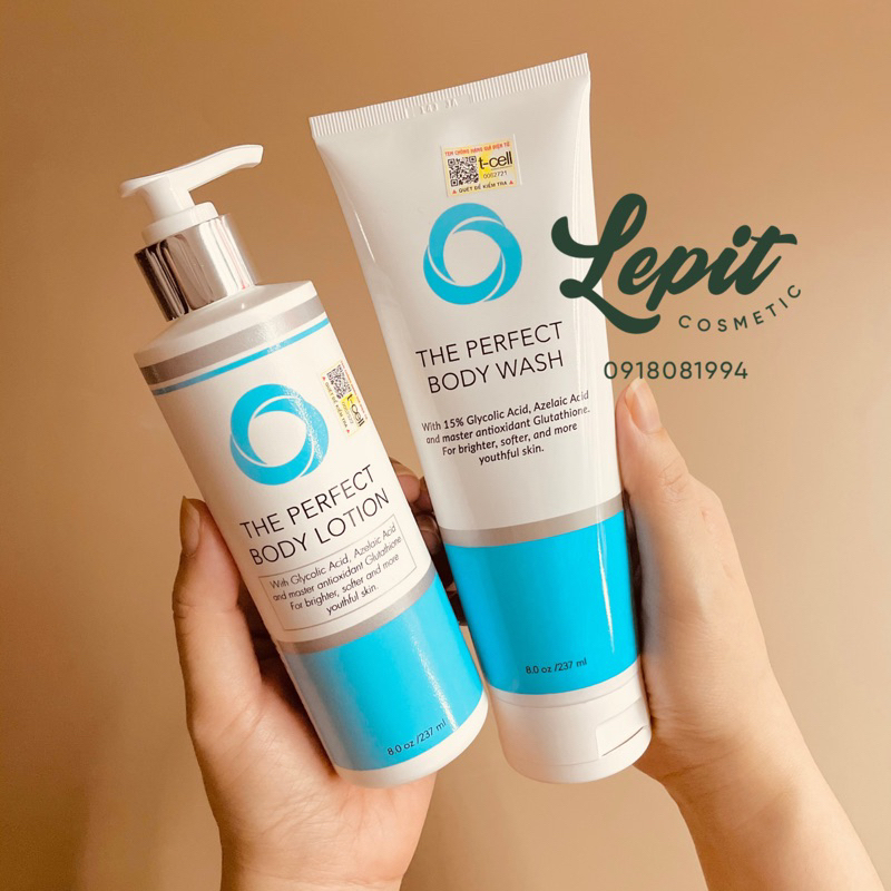 Sữa Dưỡng Thể, Sữa Tắm Trắng Da Chống Lão Hoá The Perfect Body Lotion/Body Wash - Lepit Cosmetic