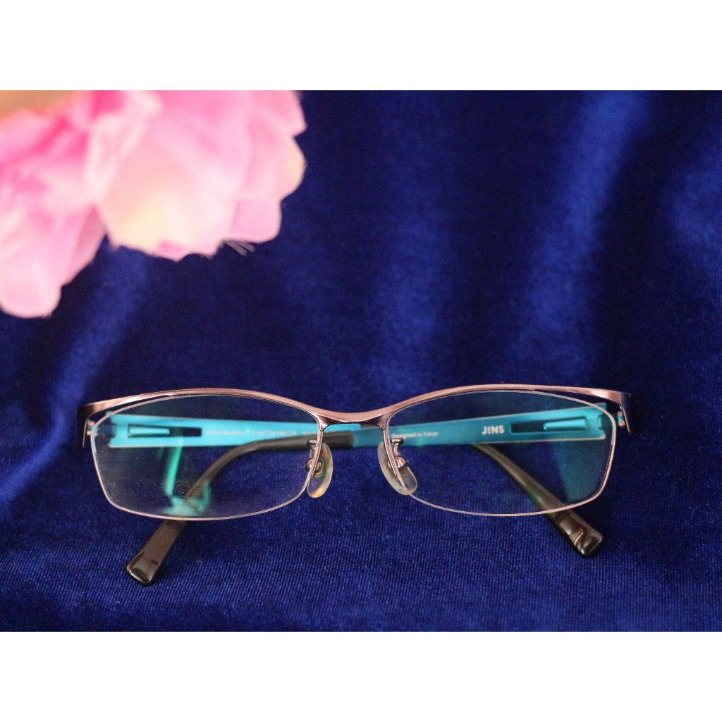 Gọng Kính JINS Chữ Nhật Kim Loại 2Hand Nhật Bản Chính Hãng - T3