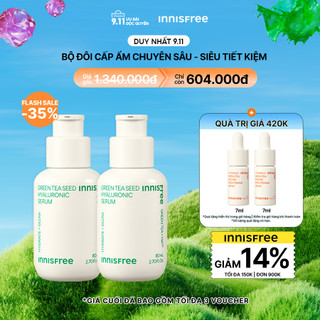 Hannah Olala x INNISFREE x Bộ đôi Tinh chất dưỡng ẩm INNISFREE Green Tea Seed Hyaluronic Serum 80mL