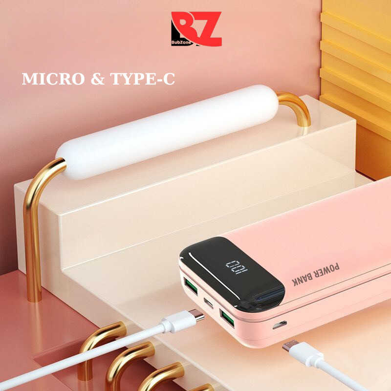 Sạc dự phòng 20000mAh hỗ trợ sạc nhanh PD 20W TypeC Bubzone tích hợp màn hình Led