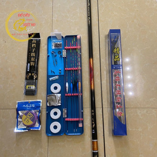 Bộ cần câu Đế Vương Chư Hầu 6H chuyên câu đài câu đơn tặng kèm bộ phụ kiện như hình