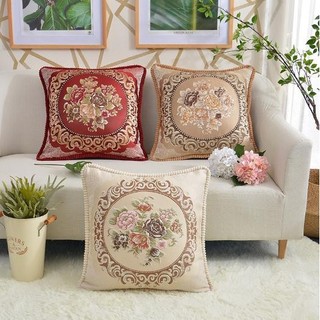 Gối vuông tựa trang trí kích thước 48cmx48cm, gối tựa Tây Âu Hoàng Gia, gối ôm sofa, gối tựa lưng sang trọng