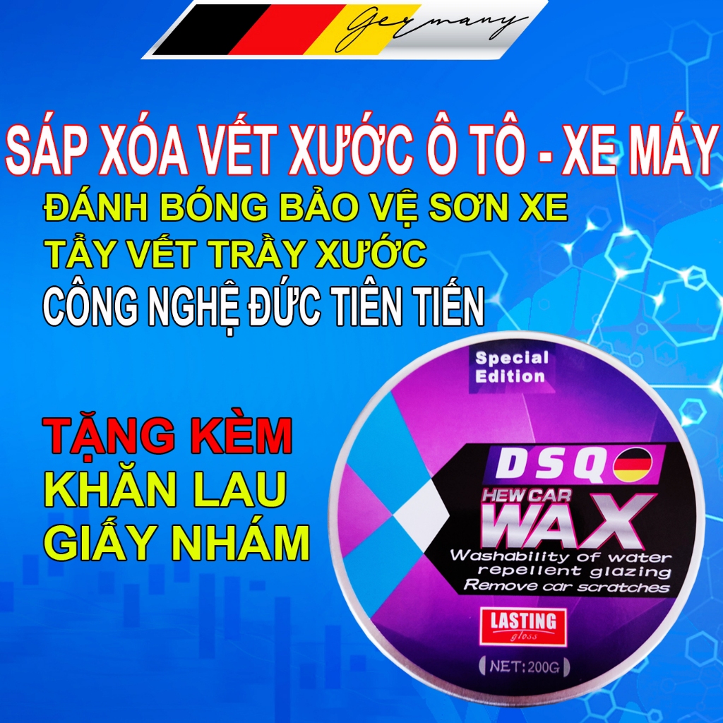 Kem Xoá Vết Xước Ô tô - Xoá Xước Xe Máy - Sáp Đánh Bóng Xe, Tẩy Trầy Xe, Phủ Bóng Sơn Chống Nước - DSQ 200 - Duhali