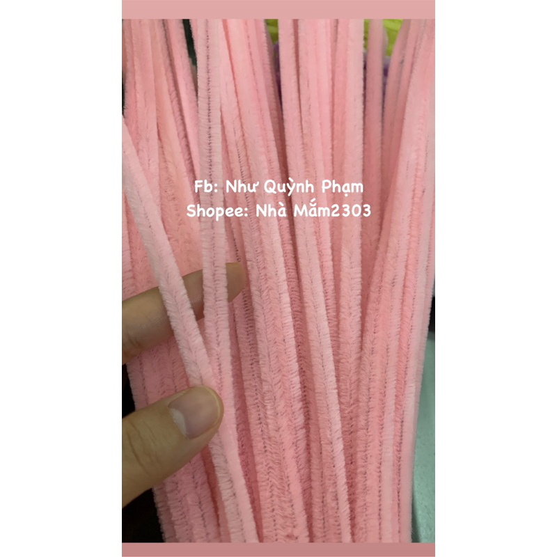 CHUẨN LOẠI 1 Kẽm nhung màu hồng phấn lên hoa xinh xỉu lông dày và mịn