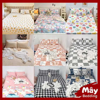Bộ ga gối Cotton Poly MÂY BEDDING - kích thước nệm 1m2 1m4 1m6 1m8 - nệm cao 10cm