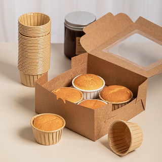 Set 10 cốc giấy trơn đựng bánh Cupcake