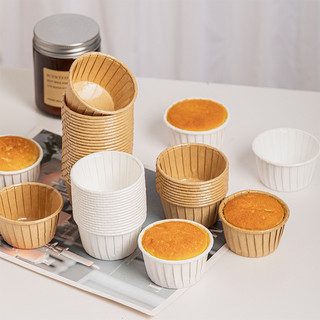 Set 10 cốc giấy trơn đựng bánh Cupcake