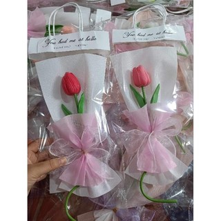 Hoa tulip 1 bông kèm túi