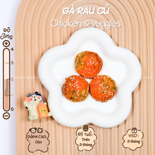 Thịt Gà Lát 3 Tầng Mix Rau Củ Sấy Khô Cho Chó Mèo Homemade Không Chất Bảo Quản 3 miếng 25G DOGGOSTYLE Treat Bánh Thưởng