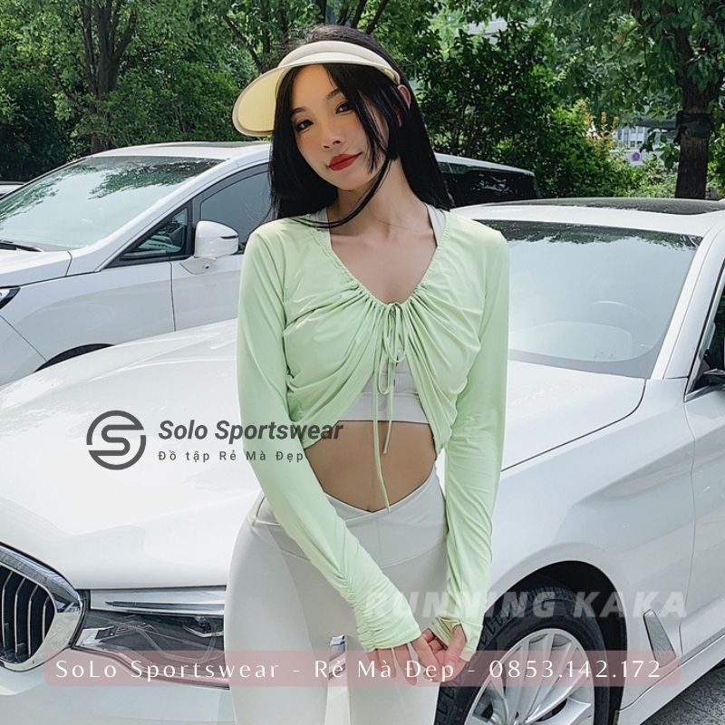 Áo khoác lửng tập Gym Yoga Năng động, áo cardigan chống nắng thun co giãn thoáng mát Solo Sportswear 1949