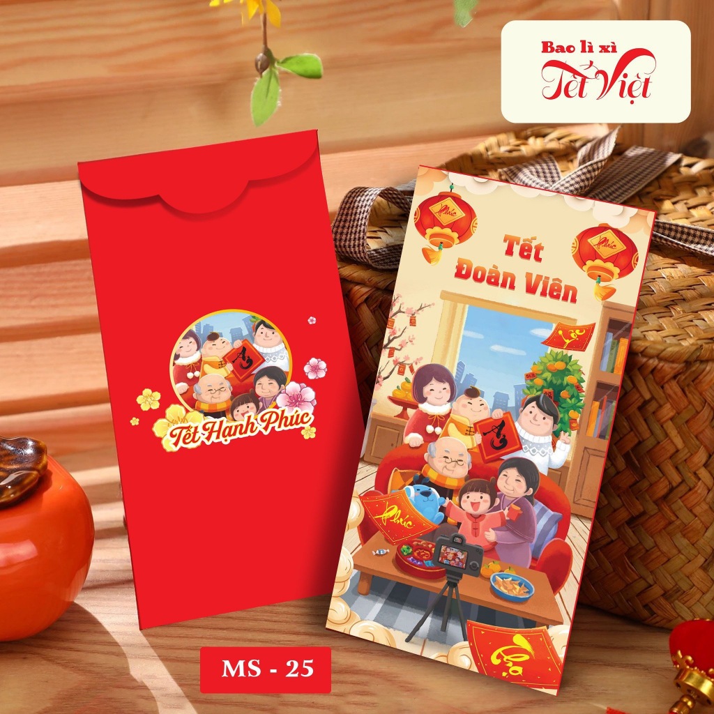 INBOX CHỌN MẪU - SỈ 1000 BAO LÌ XÌ TRUYỀN THỐNG TẾT 2024 GIẤY C150 CAO CẤP - Mẫu Hot Trend, Hoa Lá, Dễ Thương - NHI.TNL