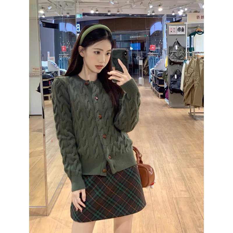 Chân váy dạ kẻ dáng ngắn 23’September Clothes