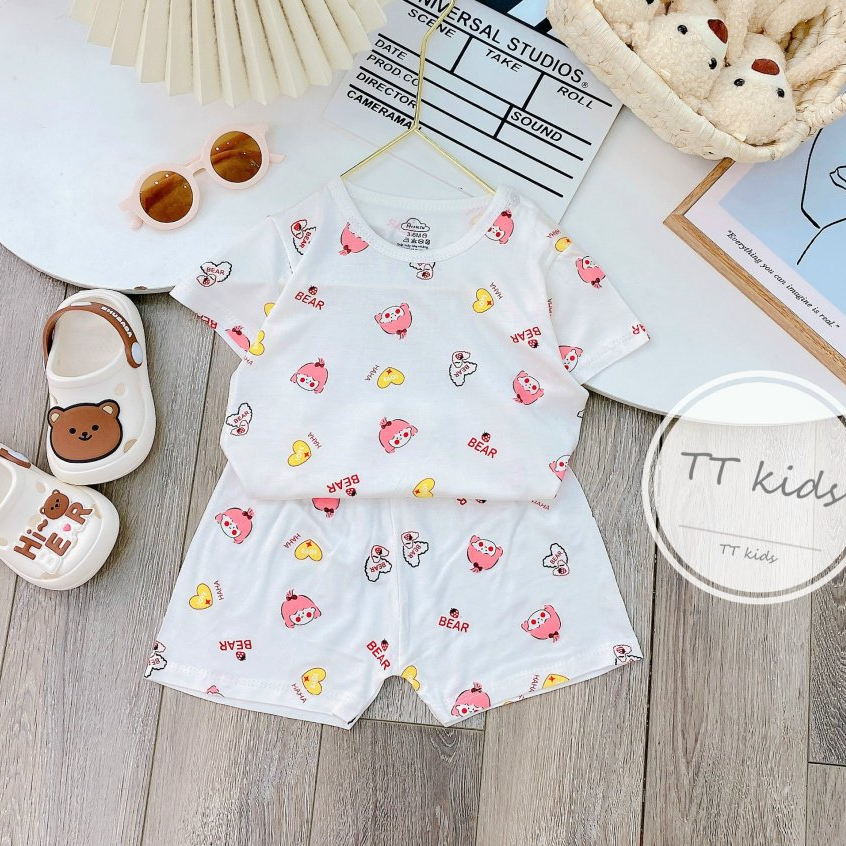 Bộ quần áo cộc tay ava siêu mềm mịn cho bé trai, bé gái BC21