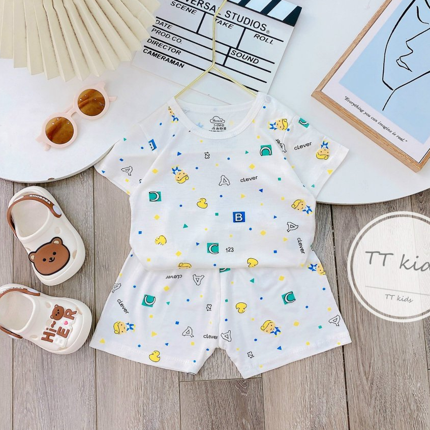 Bộ quần áo cộc tay ava siêu mềm mịn cho bé trai, bé gái BC21