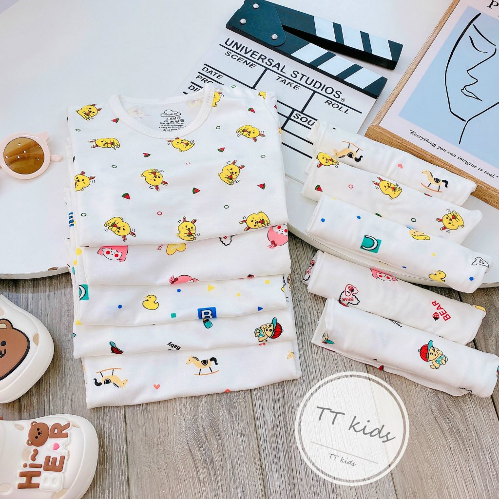 Bộ quần áo cộc tay ava siêu mềm mịn cho bé trai, bé gái BC21