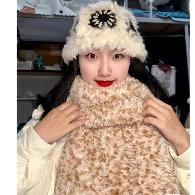 Len lông thỏ, dùng móc đồ thu đông giữ ấm tốt, len mịn mướt