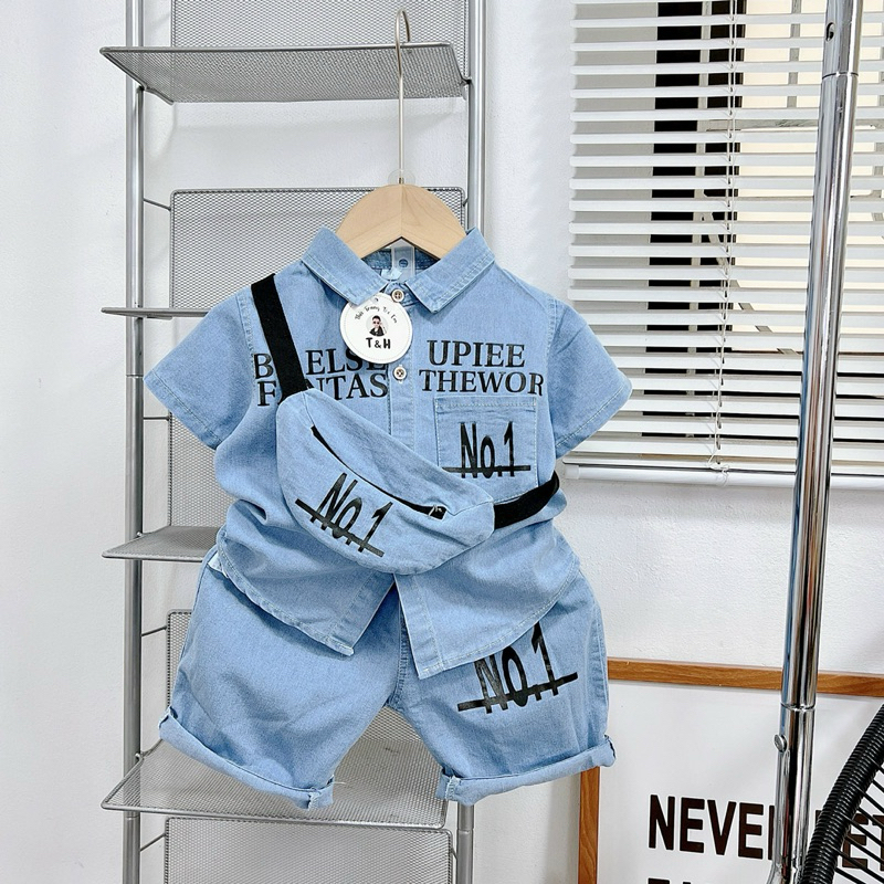Set Bộ Bò mềm 3 Chi Tiết cho bé trai kèm túi đeo chéo