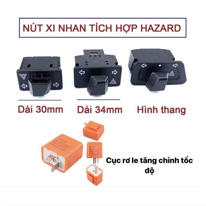Nút Công Tắc Hazard xe Wave , Winer , AB, LEAD , Sh mode .. " kèm Chớp Điện tử "