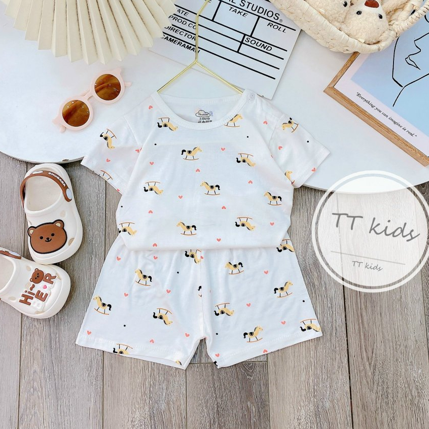 Bộ quần áo cộc tay ava siêu mềm mịn cho bé trai, bé gái BC21