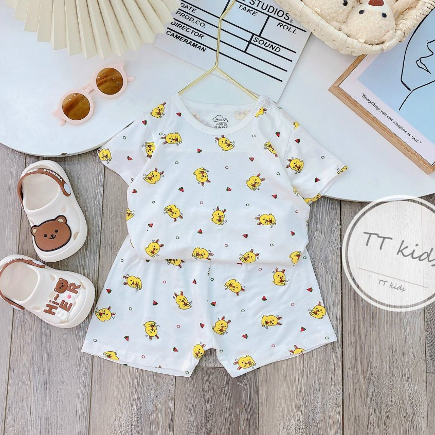 Bộ quần áo cộc tay ava siêu mềm mịn cho bé trai, bé gái BC21