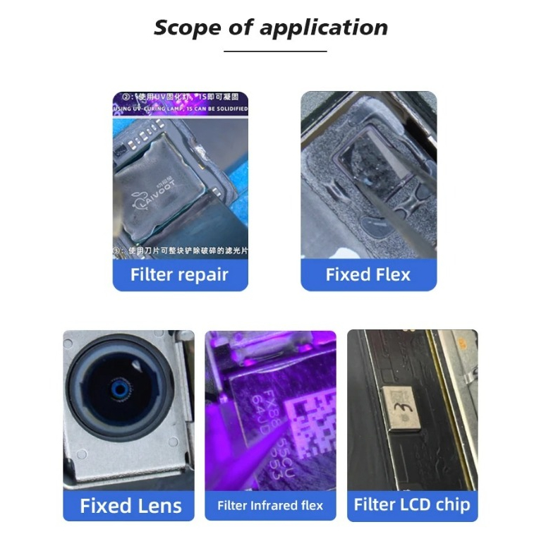 Keo dán Camera Glue FT-03  chuyên dùng việc sửa camera điện thoại, chiếu đèn UV