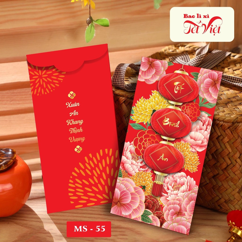INBOX CHỌN MẪU - SỈ 1000 BAO LÌ XÌ TRUYỀN THỐNG TẾT 2024 GIẤY C150 CAO CẤP - Mẫu Hot Trend, Hoa Lá, Dễ Thương - NHI.TNL