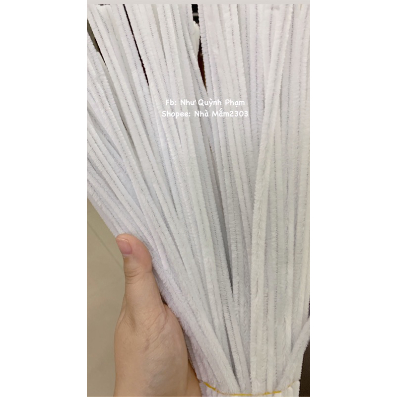 CHUẨN LOẠI 1 Kẽm nhung màu trắng lông dày và mịn