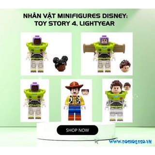 Woody, Izzy, Buzz Lightyear - Nhân vật minifigures Iego Disney Toy Story 4, Lightyear, Buzz, Izzy toy016