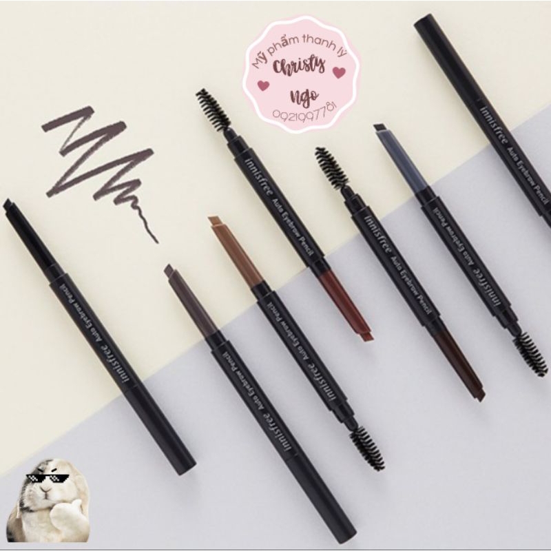 CHÌ KẺ MÀY 2 ĐẦU INNISFREE AUTO EYEBROW PENCIL ĐỦ MÀU
