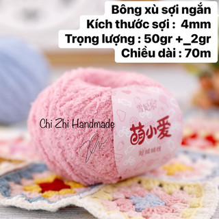 Len xù baby - len bông xù sợi ngắn tương tự xù xiaoke