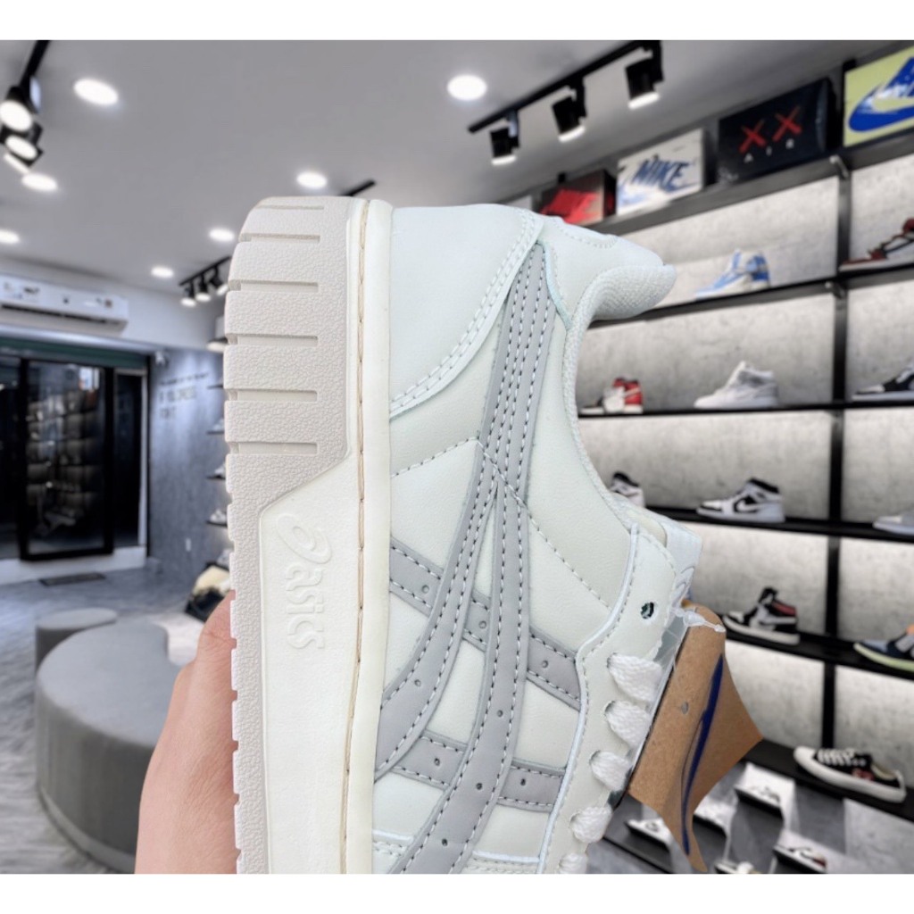 Giày Asics Court MZ đế nâu và xám, giày thể thao sneaker asic đế cao su nam nữ mới Hot Hit full Box