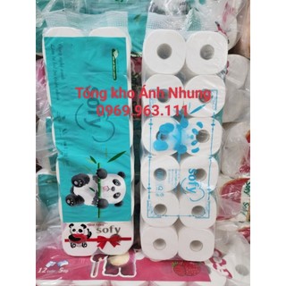 Giấy vệ sinh sofy xanh gấu trúc 12 cuộn