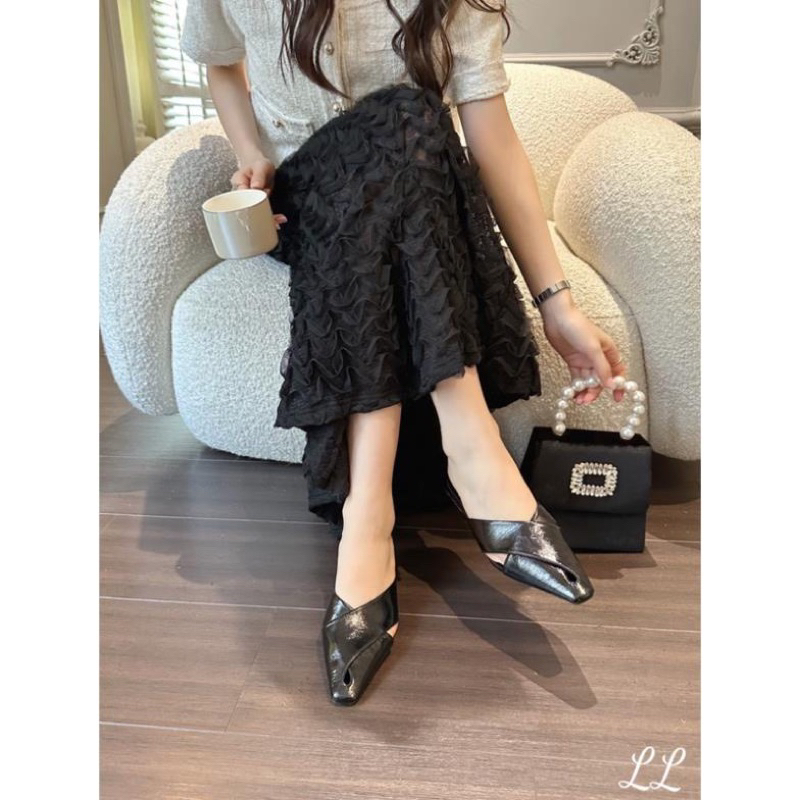 DÉP SỤC COOLE QUAI DA DA GÓT NHỌN KIỂU CAO 5 PHÂN