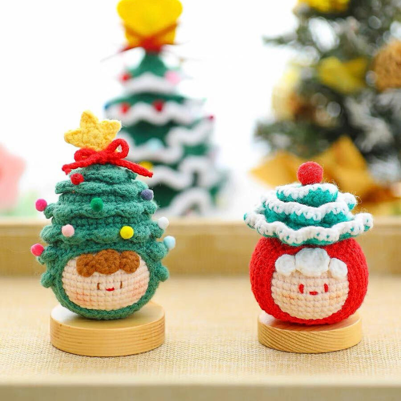 Móc khóa len noel nhiều tầng dễ thương, bé mochi noel đáng yêu dành tặng người thân dịp Noel Tiệm Đồ