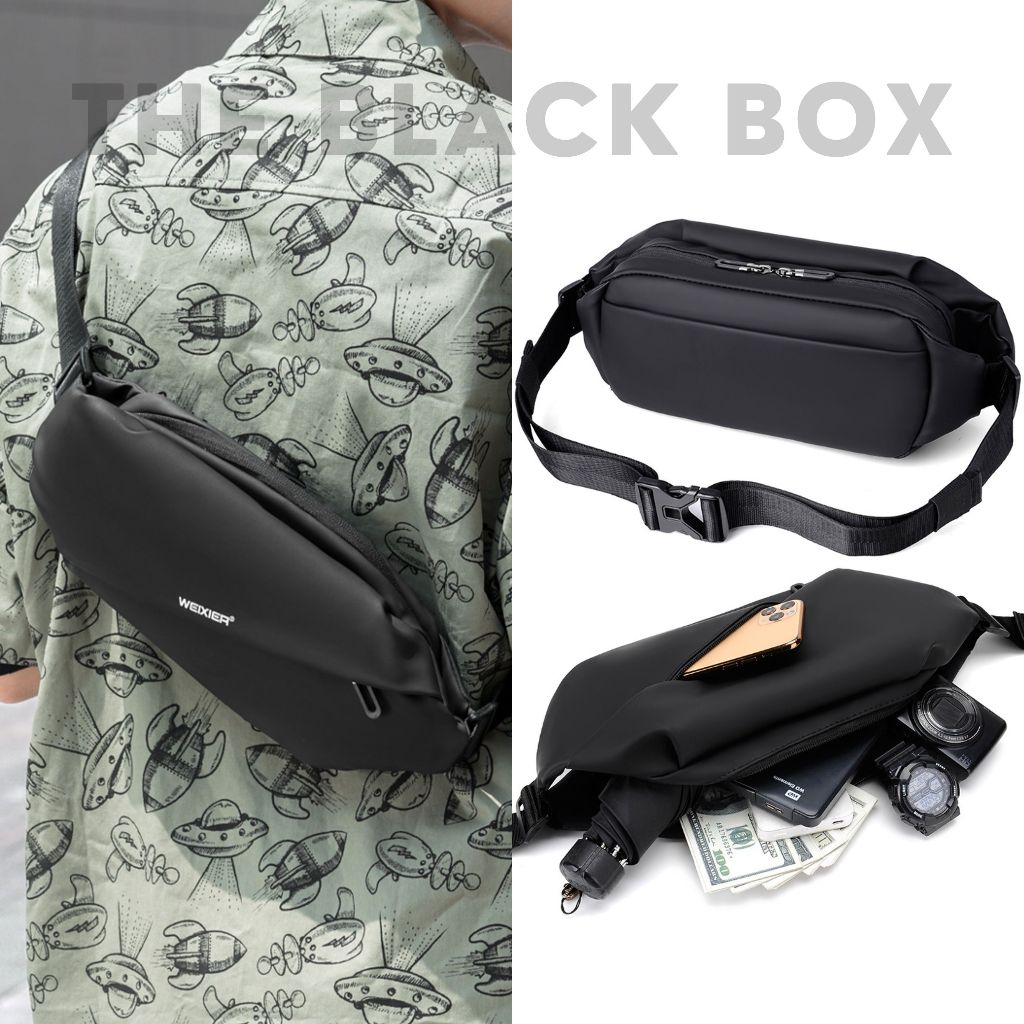 Túi Đeo Chéo Nam WEIXIER WX01 Chống Nước Thể Thao Kích Thước 36x15x5 Túi Bao Tử Đeo Hông Đa Năng
