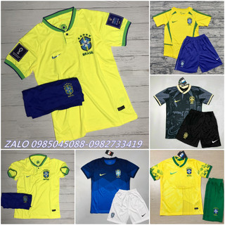Áo Bóng Đá-Quần Áo Bóng Đá ĐỘI TUYỂN BRAZIL -Mẫu  2022 - Chất Polyeste - VẢI Thái