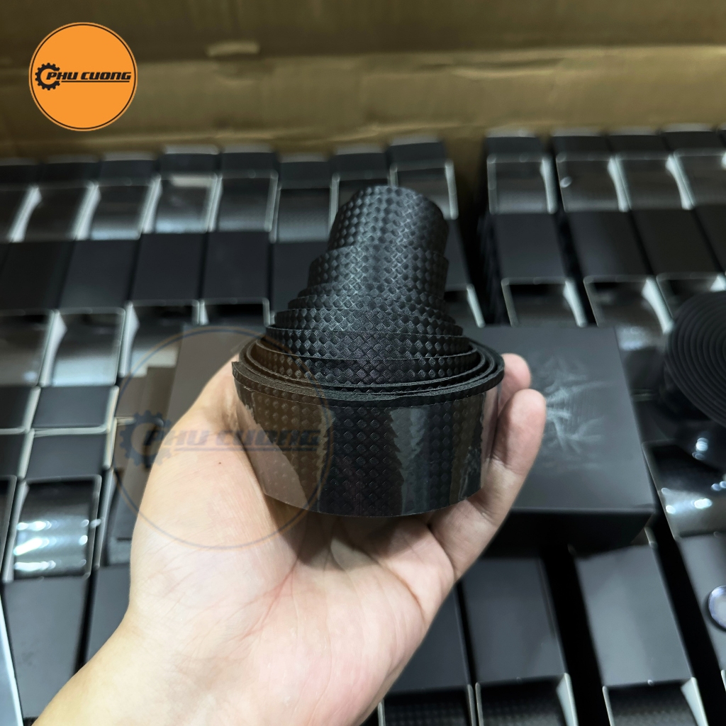 Băng Quấn Ghi Đông Xe Đạp EVA Hoạ Tiết Carbon Chống Nước - Độ Bền & Co Giãn Cao