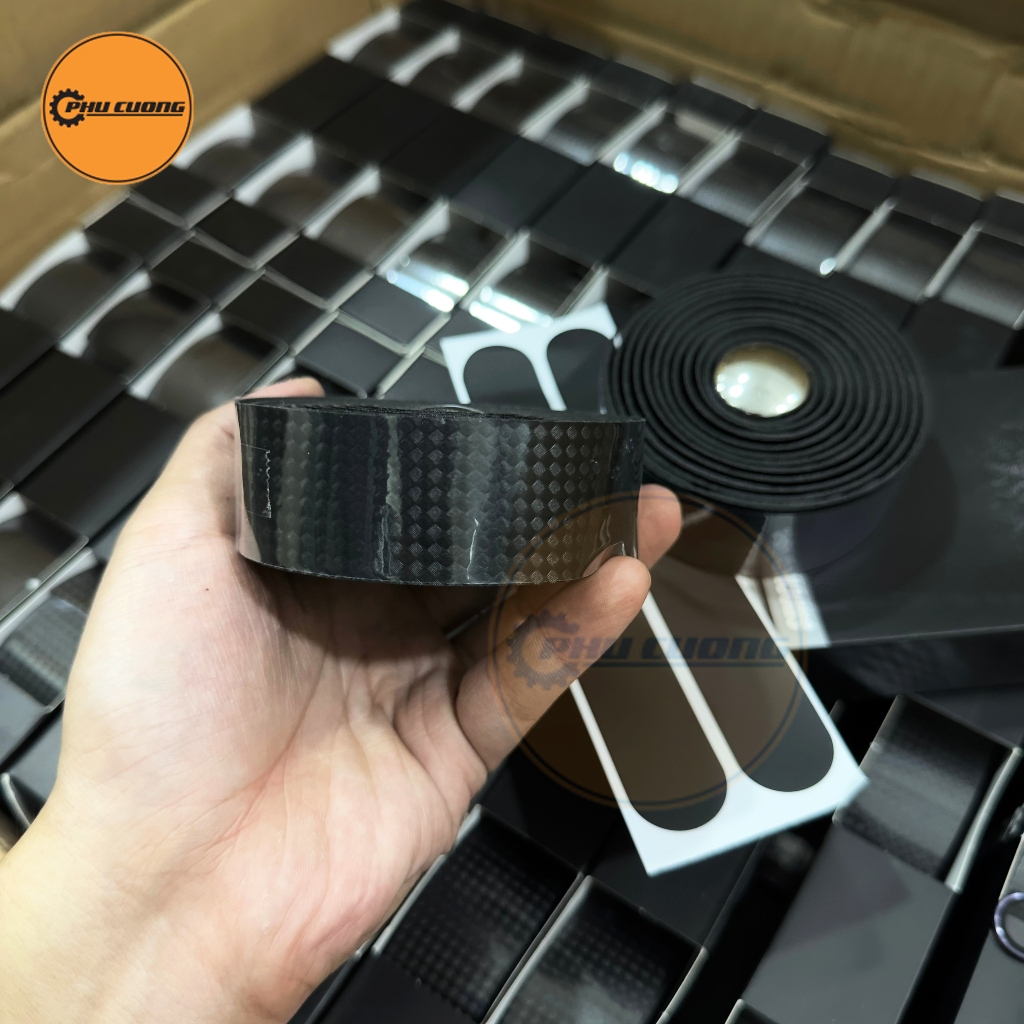 Băng Quấn Ghi Đông Xe Đạp EVA Hoạ Tiết Carbon Chống Nước - Độ Bền & Co Giãn Cao