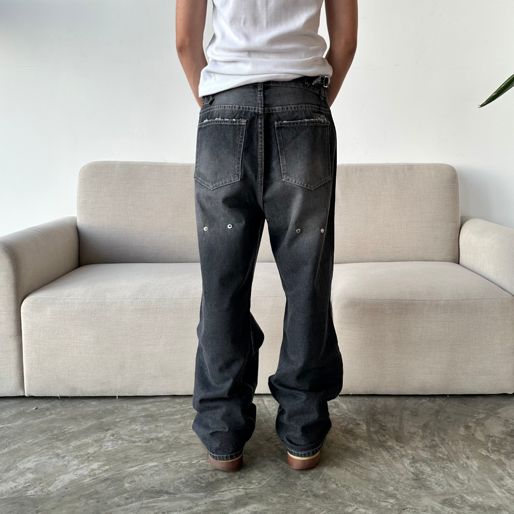 BAGGY JEANS WASHED PANTS SS23  - Quần Jeans BAGGY Ống Suông - Hungocb Studio
