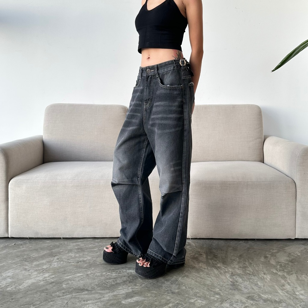 BAGGY JEANS WASHED PANTS SS23  - Quần Jeans BAGGY Ống Suông - Hungocb Studio