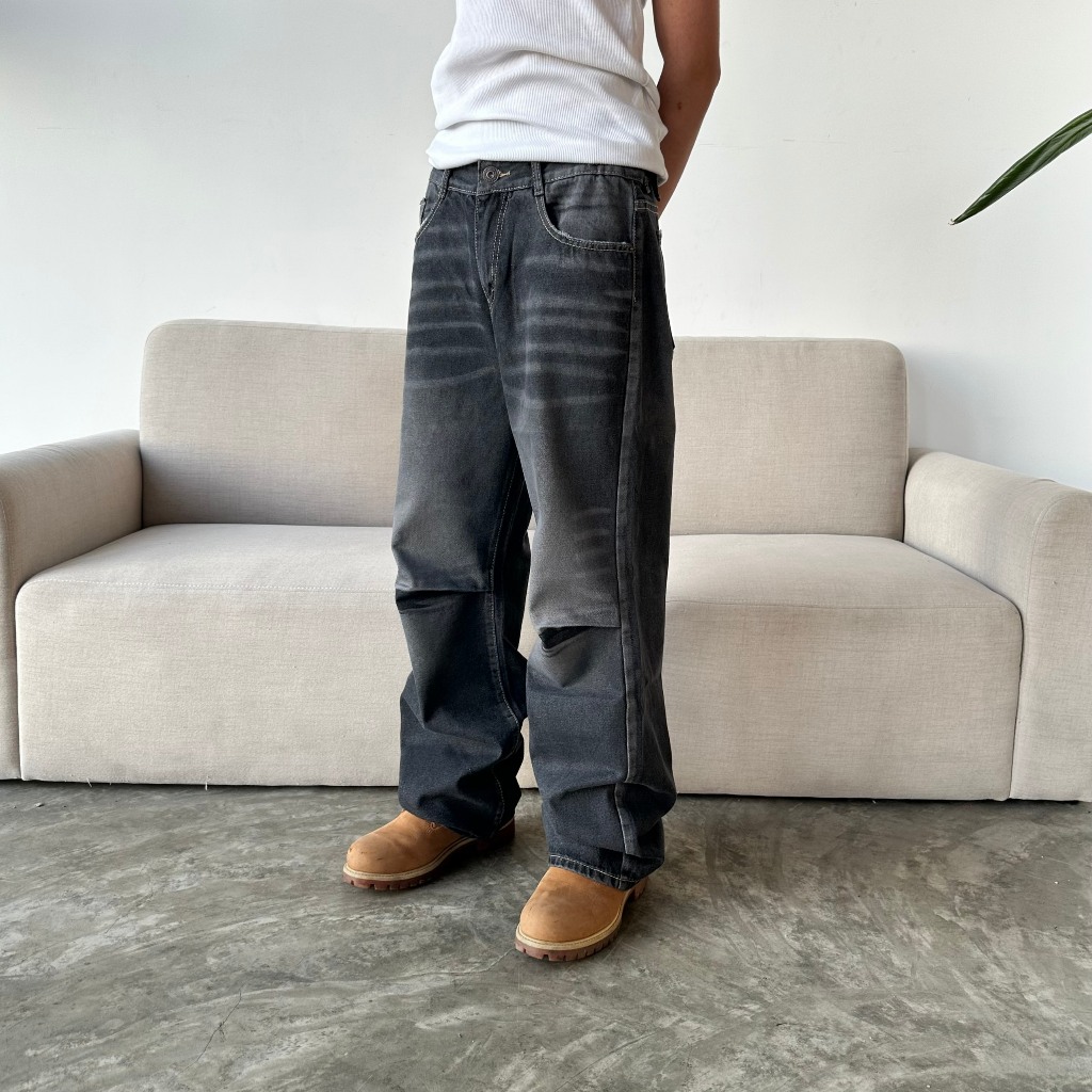 BAGGY JEANS WASHED PANTS SS23  - Quần Jeans BAGGY Ống Suông - Hungocb Studio