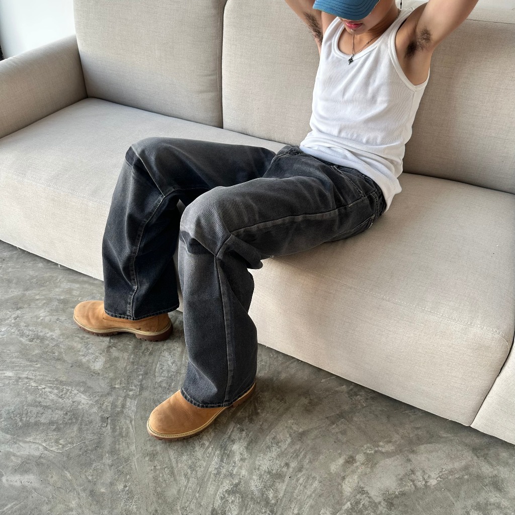 BAGGY JEANS WASHED PANTS SS23  - Quần Jeans BAGGY Ống Suông - Hungocb Studio